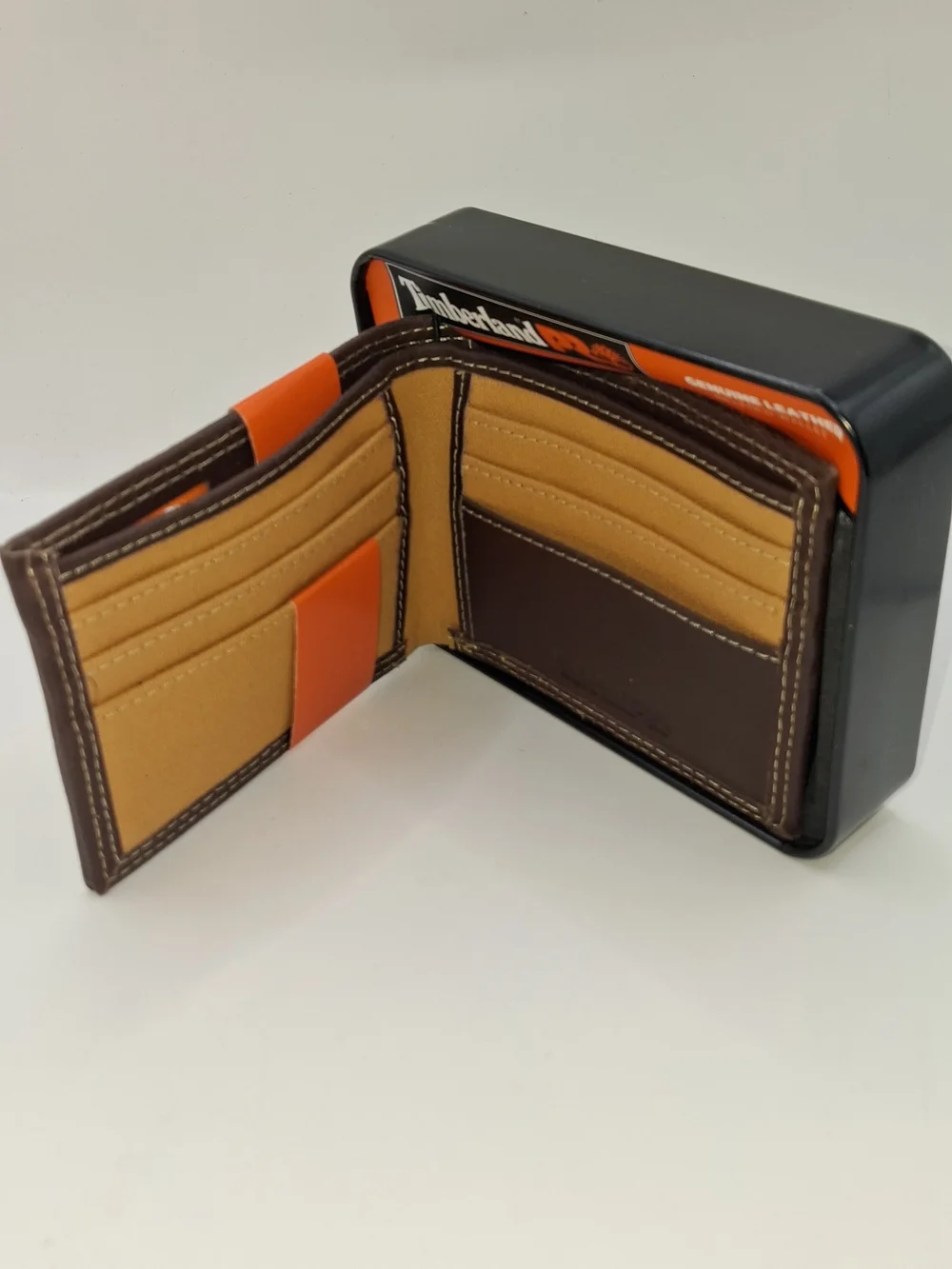 Timberland PRO Canvas Wallet in Orange and Brown